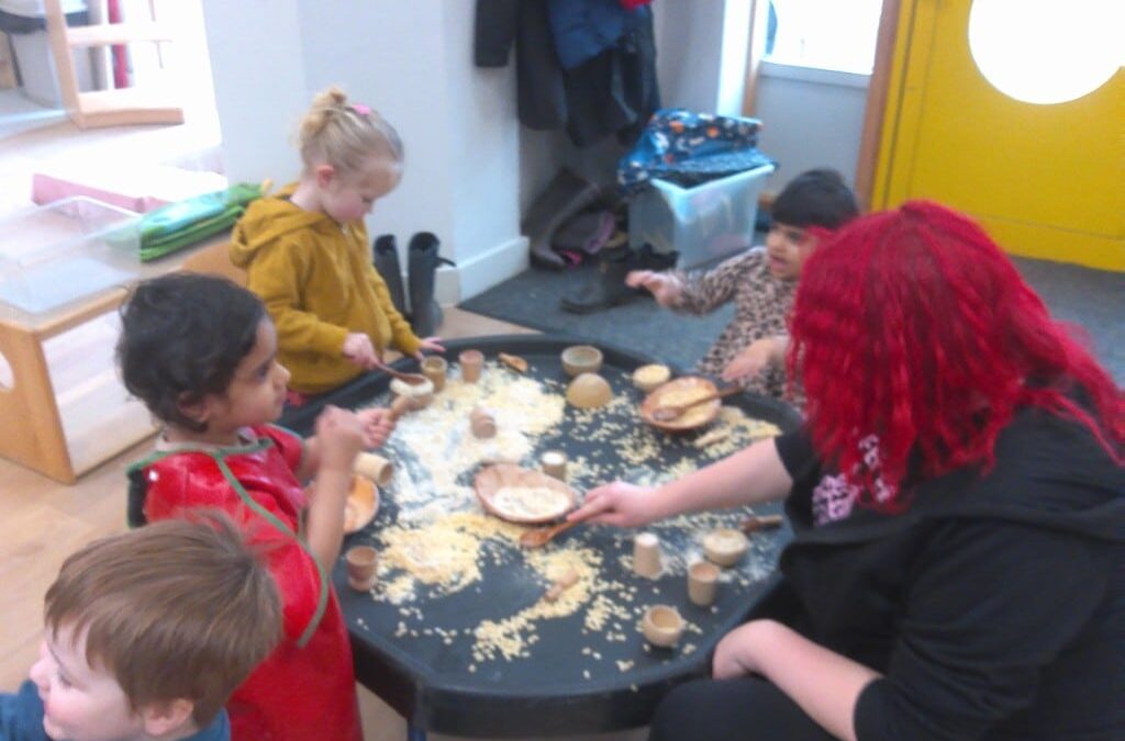 Sensory Exploration in Bumblebee Room at Knowle West Nursery School